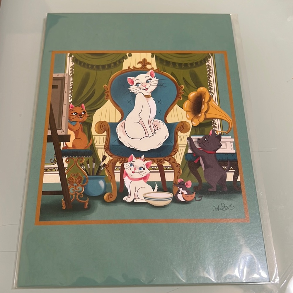 Original artwork of “An Afternoon With the Aristocats” by artist Ann Shen